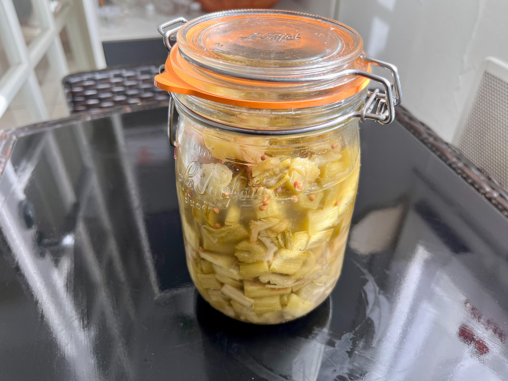 conserves de cotes de bette epinard en lacto fermentation